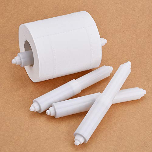 Portarrollos de papel higiénico, de plástico, 4 unidades, para baño, rodillo de repuesto