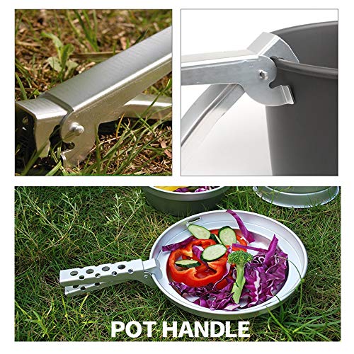 Portátil olla pinza ultra-luz de aluminio aleación anti-caliente clip pan Bowl elevador Pot abrazadera lata agarre caliente para acampar al aire libre Picnic Barbacoa BBQ menaje