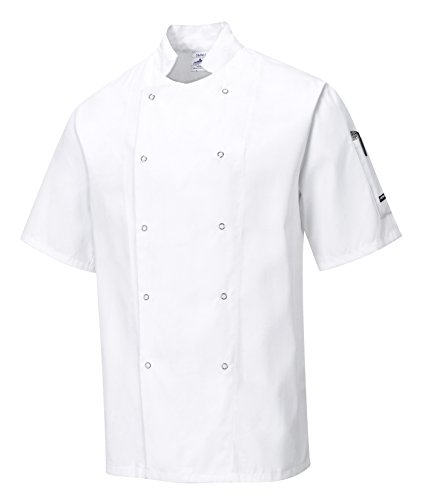 Portwest C733 - Cumbria chefs de la chaqueta, color Blanco, talla XL