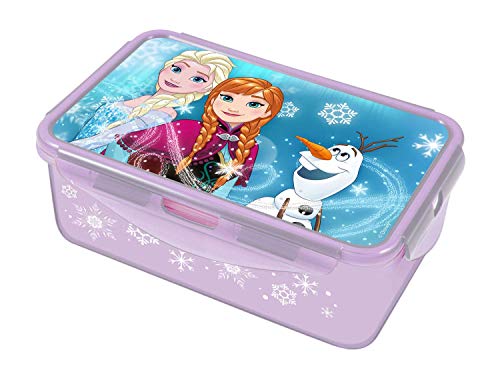 POS 28680 – Fiambrera para llevar con diseño de Frozen, aprox. 20,5 x 13,5 x 7 cm, 2 insertos extraíbles, antigoteo, apto para microondas y lavavajillas, apto para congelador, sin BPA ni ftalatos