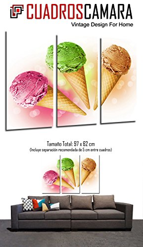 Poster Fotográfico Heladeria, Helados de Sabores Tamaño total: 97 x 62 cm XXL