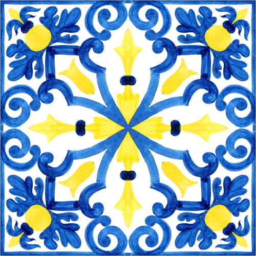 Posterlounge Lienzo 70 x 70 cm: Azulejo Mandala II de Editors Choice - Cuadro Terminado, Cuadro sobre Bastidor, lámina terminada sobre Lienzo auténtico, impresión en Lienzo