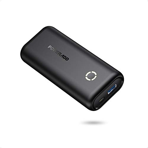 POWERADD EnergyCell Mini Power Bank 10000mAh Cargador Portátil Batería Externa con Salida de 2.4A Carga rápida para iPhone,Samsung,Xiaomi,Huawei,Tablets y más Dispositivos-Negro