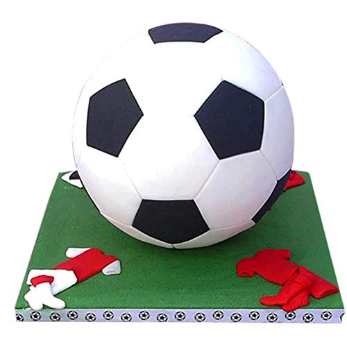 PowerBH Juego de cortadores hexagonales de Cortador de Galletas de fútbol - Tamaño 4 - Decoración de Pasteles DIY Molde gomoso