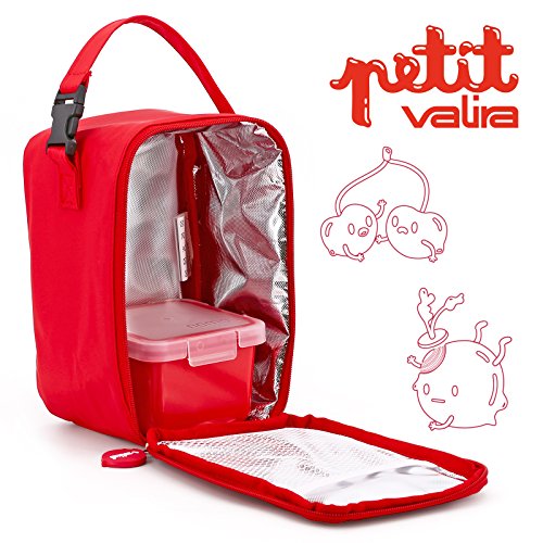 PracticFood - Bolsa Térmica Valira Petit Lunch Bag y Contenedor Nomad Hermético de 0.4L, Color Frambuesa