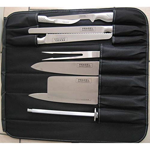 Pradel Excellence - Estuche con Juego de Cuchillos de Cocina de Acero Inoxidable, 9 Piezas