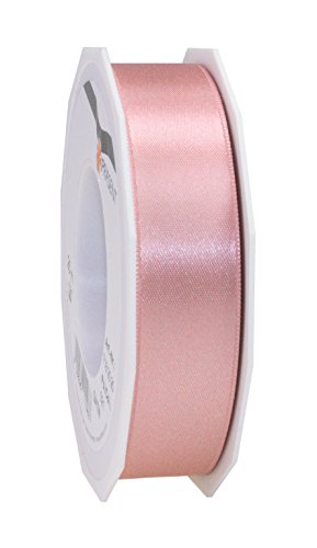 Prasent C.E, pattberg 25 mm 25 m de Cinta de Raso de Doble Cara, Rosa polvoso