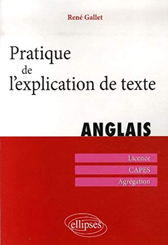 Pratique de l'explication de texte Anglais