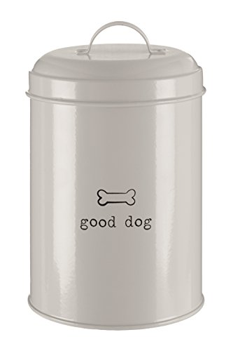 Premier Housewares 1.2 Litre Adore Pets 1.2 Litro Bote para conservar Alimentos-Good Dog, Buen Perro, Acero Inoxidable, Natural, 11x11x18 cm