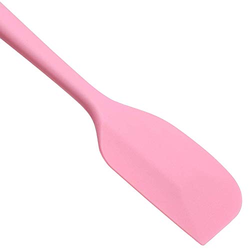 PREMYO Juego 4 Espátulas Cocina Lengua Silicona Pincel de Repostería Cuchara Resistente al Calor Antiadherente Volteador Paleta Masa Pastel Rosa