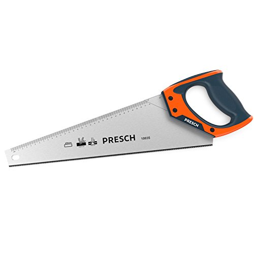 Presch serrucho 450 mm - serrucho de madera con tope 45º y 90º - sierra profesional para madera y laminado