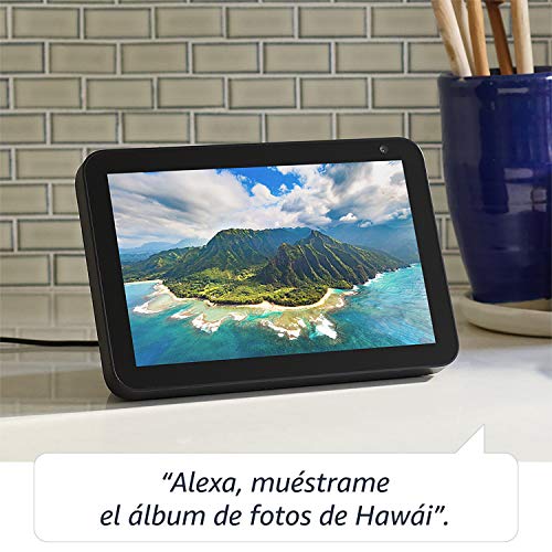 Presentamos el Echo Show 8: mantén el contacto con la ayuda de Alexa, tela de color antracita