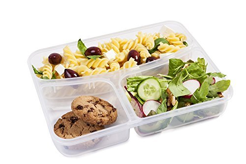 Pret a Paquet Bento Fiambreras con 3 Compartimientos, Porta Alimentos con Bolsa Termica, Apto Para Microondas Y Lavavajillas, Sin BPA, Fiambrera Infantil, Fiambrera para el Trabajo