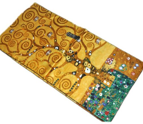 prettystern foulard de mujer de seda arte de Gustav Klimt estilo Liberty Bufanda seda satinada Árbol de la Vida P1988