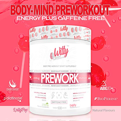 PREWORK MTX WITTY | Proworkout | Energy Plus Caffeine Free| Activa Cuerpo y Mente |Equilibrio BodyMind | Nutrientes Seguros Efectivos y Naturales