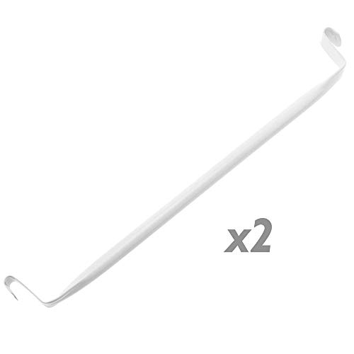 PrimeMatik - Barra de Colgar Blanca de 35cm para Armario Organizador Modular cúbico 2 Unidades