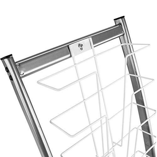 PrimeMatik - Expositor portafolletos 31 x 126 x 35 cm con 9 Compartimentos para folletos y revistas