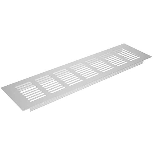 PrimeMatik - Rejilla de ventilación para zócalo Placa Aluminio 300x80mm