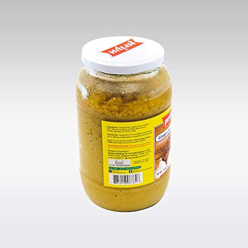 Priya Ginger Garlic Paste | Pasta de Ajo y Jengibre Lista Para Usar | Conveniente | Toque Extra de Sabor | Gran Aroma y Sabor | Preparado con Ingredientes Frescos de Primera Calidad | Bote de 1 kg