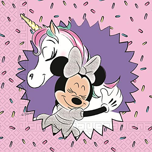 Procos 10133061 - Kit de Fiesta para cumpleaños Infantil (tamaño pequeño), diseño de Minnie Mouse y Unicornio, Multicolor