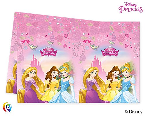 Procos - 85004 - Mantel de plástico de Princesas Disney (Disney Princess Dreaming), 120 x 180 cm, color rosa