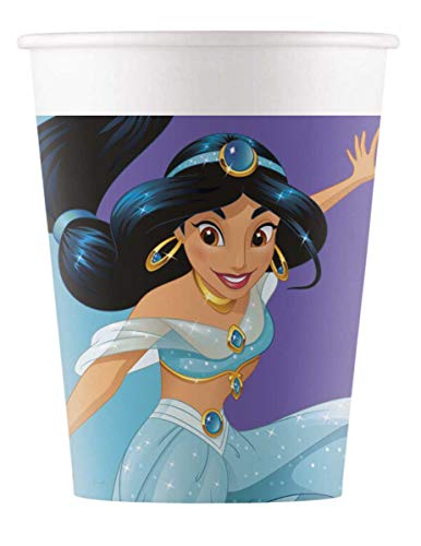 Procos 90867 - Vasos de fiesta (cartón, 8 unidades), diseño de princesas Disney