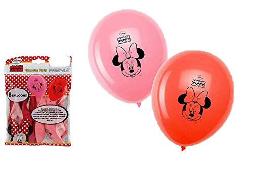 Procos- Pack de 8 globos inflables con Minnie Mouse, multicolor, PR9716