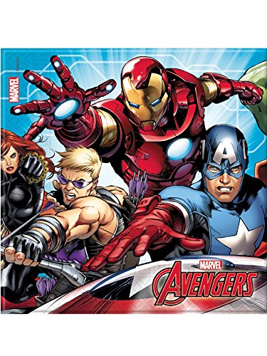 Procos- Servilleta 33 x 33 cm Avengers Mighty, Multicolor, cód. 5PR87967