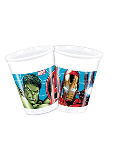 Procos- Vaso plástico 200 ml Avengers Mighty, multicolor, 5PR87964