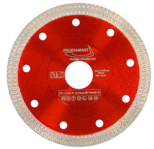 PRODIAMANT Disco de corte de diamante premium Azulejo/Gres porcelánico 115 mm x 22.23 mm Disco de corte de diamante PDX93.936 115mm