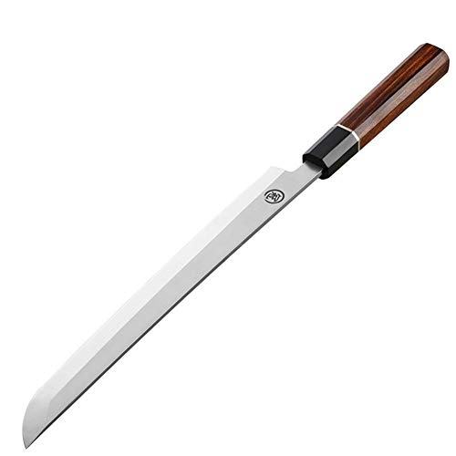 Profesional de sushi japonés cuchillos acero inoxidable del cuchillo de la lámina superior del palo de rosa de la manija Saya Vaina (Color : Sushi Knife)