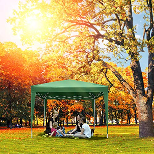 Profun Carpa Plegable 3x3M Carpas para Exteriores Impermeable con 4 Paredes Laterales y 2 Ventanas para Fiestas, Bodas, Jardin, Patio, al Aire Libre