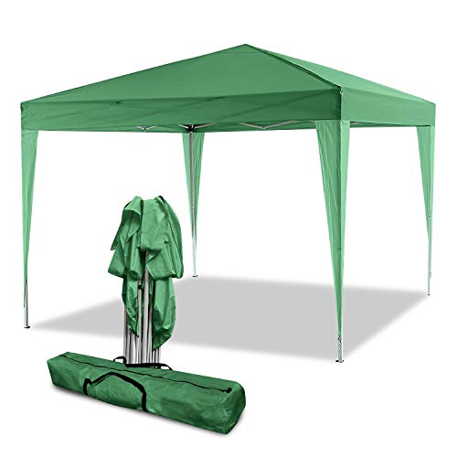 Profun Carpa Plegable 3x3M Carpas para Exteriores Impermeable con 4 Paredes Laterales y 2 Ventanas para Fiestas, Bodas, Jardin, Patio, al Aire Libre