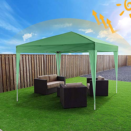 Profun Carpa Plegable 3x3M Carpas para Exteriores Impermeable con 4 Paredes Laterales y 2 Ventanas para Fiestas, Bodas, Jardin, Patio, al Aire Libre