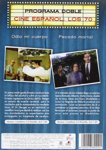 Programa doble cine Español: Los 70 - Pecado mortal. Odio mi cuerpo [DVD]