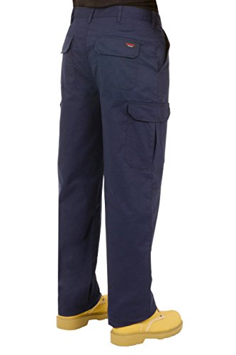 ProLuxe Endurance - Pantalones Tipo Cargo, de Combate, con Bolsillos para Rodillera y Costuras reforzadas, Azul Marino 30T