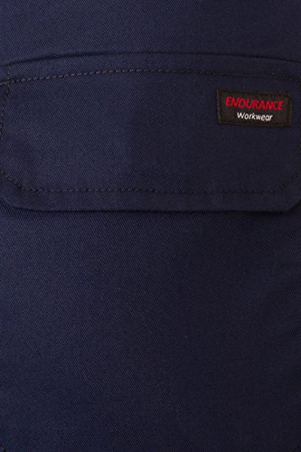 ProLuxe Endurance - Pantalones Tipo Cargo, de Combate, con Bolsillos para Rodillera y Costuras reforzadas, Azul Marino 30T