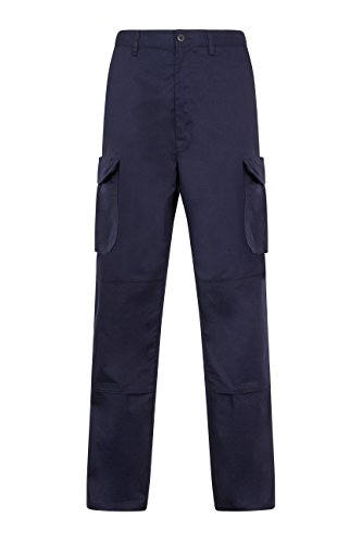 ProLuxe Endurance - Pantalones Tipo Cargo, de Combate, con Bolsillos para Rodillera y Costuras reforzadas, Azul Marino 30T