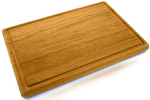 Prosharp® Tabla de cortar fácil M | Madera maciza natural profesional | bandejas de queso, Charcuterie | Dimensiones: 42 x 25 cm