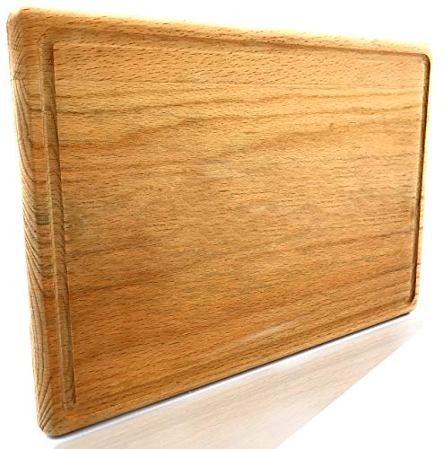 Prosharp® Tabla de cortar fácil M | Madera maciza natural profesional | bandejas de queso, Charcuterie | Dimensiones: 42 x 25 cm