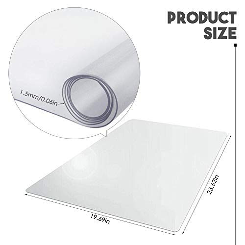 Protector de mesa de PVC Transparente Protector de Pantalla, Ordenador Comedor Mantel Impermeable para Suelo de madera, Esterilla, Mesa de café (L)