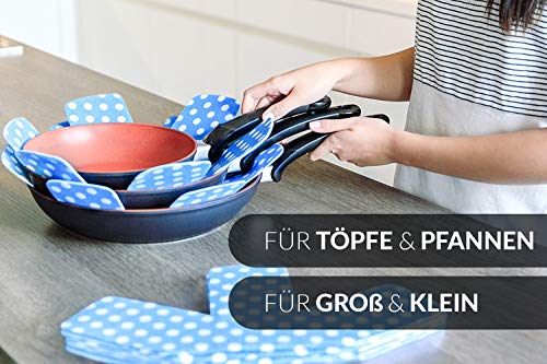 Protector de Olla y Sartén Chefarone - Juego de 5-38cm de Largo – Ideal para evitar Rayaduras en Sartenes Antiadherentes de Acero Inoxidable o Gres