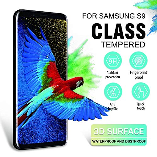 Protector de Pantalla de Cristal Templado Galaxy S9 Plus,[2 Pack] 9H Dureza, Resistentes a los Golpes, No se Rayan, 3D Touch Compatibles, Para Samsung Galaxy S9 Plus (Transparente)