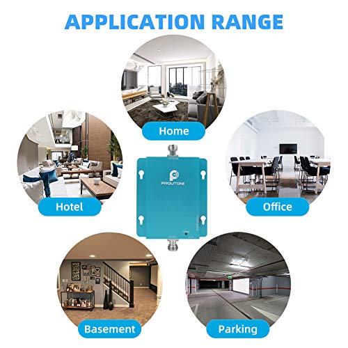 Proutone Amplificador de Señal Móvil 3G Señal de Datos gsm 2G Llamadas para Zonas Rurales, Urbanas, Casa, Oficina-Amplificador de Cobertura Móvil de 900 MHz-Compatible con Todos los Teléfonos Móviles