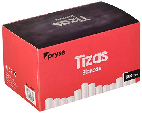 Pryse W-100 - Tizas, 100 unidades, color blanco