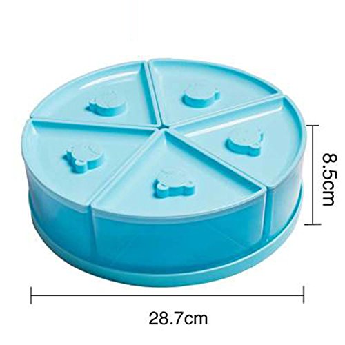 PsgWXL Caja De Frutas Secas Compartimiento Independiente Sala De Estar Casera Tazón De Frutas con Tapa Caja De Dulces Galleta Snack Box