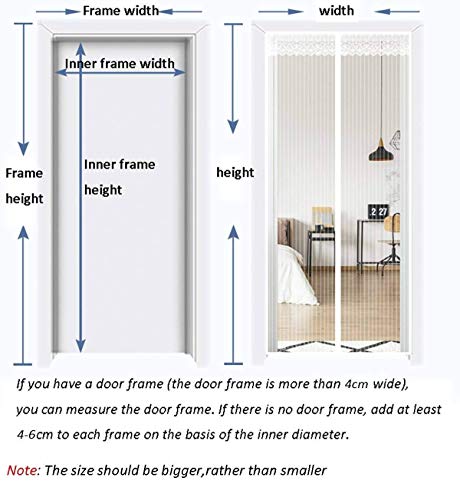 Puertas Mosquitera Magnética 130x210cm(51x83inch) Permite Entrada Aire Fresco Verano Cortina magnética Anti Insectos Moscas y Mosquitos para Cortina de Sala de Estar la Puerta, Marrón