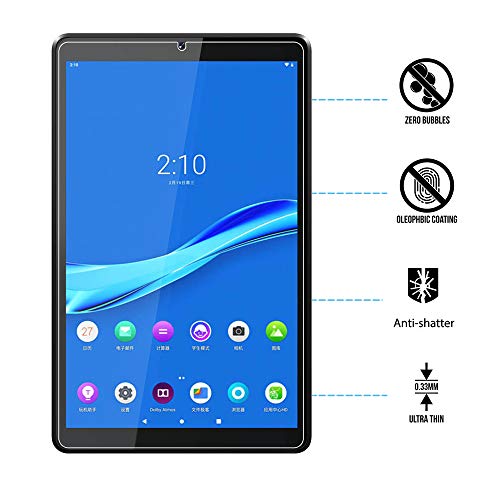 PULEN [2 Unidades] Protector de Pantalla para Lenovo Tab M10 FHD Plus 10.3 inch, Vidrio Cristal Templado [2.5d Borde redondo] [9H Dureza] [Alta Definicion]