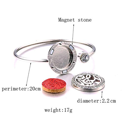 Pulsera con aceite esencial Perfume pulsera for la Mujer esencial Locket Aceite de aromaterapia difusor pulseras de acero inoxidable for Adolescentes regalos de cumpleaños de los chicas Pulseras para