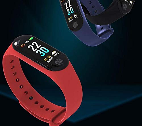 Pulsera Inteligente De Seguimiento del Ritmo Cardíaco Gimnasio Multifunción Impermeable Presión Arterial Oxígeno Sangre Podómetro En Color Pulsera Inteligente Azul